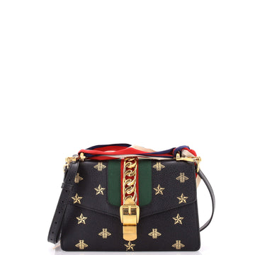 Gucci Sylvie Shoulder Bag Printed Leather Small