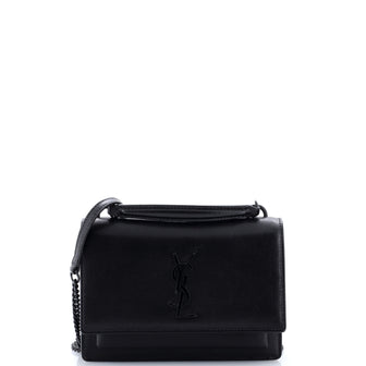 Saint Laurent Sunset Top Handle Chain Wallet Leather