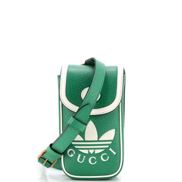 Gucci x adidas Flap Crossbody Pouch Leather Mini