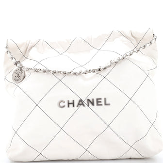 Chanel 22 Chain Hobo Quilted Calfskin Large