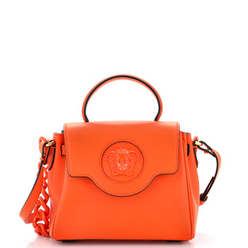 Versace La Medusa Top Handle Bag Leather Small