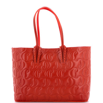 Christian Louboutin Cabata East West Tote CL Embossed Leather Small