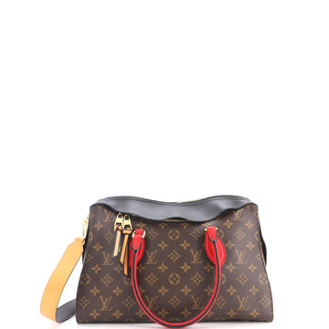 Louis Vuitton Tuileries Handbag Monogram Canvas with Leather