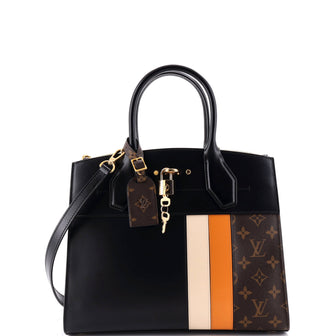 Louis Vuitton City Steamer Handbag Limited Edition Monogram Canvas and Leather MM