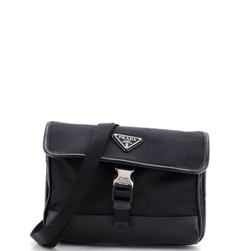 Prada Buckle Flap Crossbody Bag Re-Nylon and Leather Small