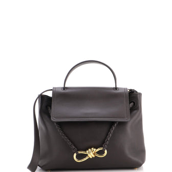 Bottega Veneta Ciao Ciao Top Handle Bag Leather with Intrecciato Detail Small
