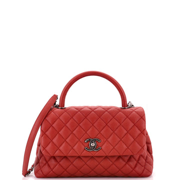 Chanel Coco Top Handle Bag Quilted Caviar Small