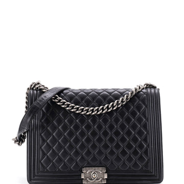 Chanel Boy Flap Bag Quilted Calfskin Large