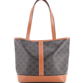 Celine Cabas Tote Triomphe Coated Canvas Small