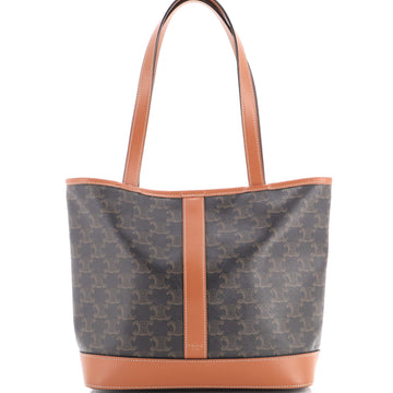 Celine Cabas Tote Triomphe Coated Canvas Small