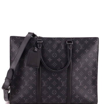 Louis Vuitton Sac Plat Zipper Tote Monogram Eclipse Canvas Horizontal