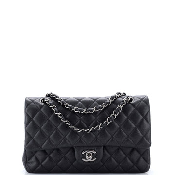 Chanel Classic Double Flap Bag Quilted Glitter Caviar Medium