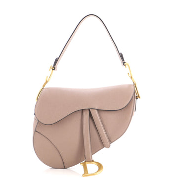Christian Dior Saddle Handbag Leather Medium