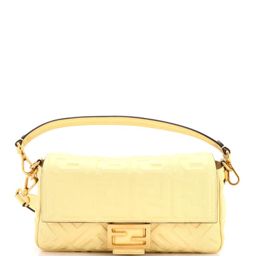 Fendi Baguette NM Bag Zucca Embossed Leather Medium
