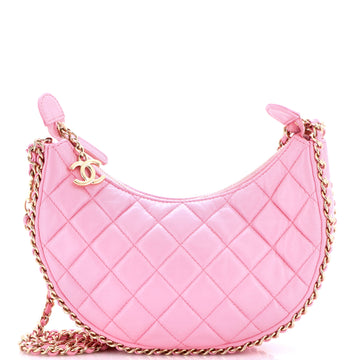 Chanel Chain Around Hook Hobo Quilted Lambskin Small