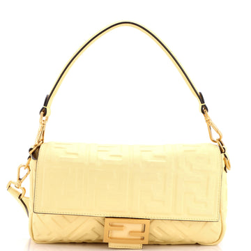 Fendi Baguette NM Bag Zucca Embossed Leather Medium