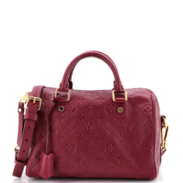 Louis Vuitton Speedy Bandouliere Bag Monogram Empreinte Leather 25
