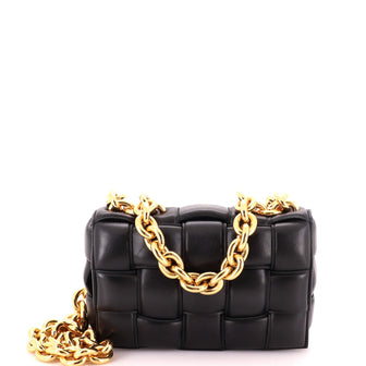 Bottega Veneta Cassette Chain Crossbody Bag Padded Maxi Intrecciato Leather