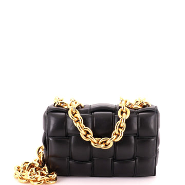 Bottega Veneta Cassette Chain Crossbody Bag Padded Maxi Intrecciato Leather