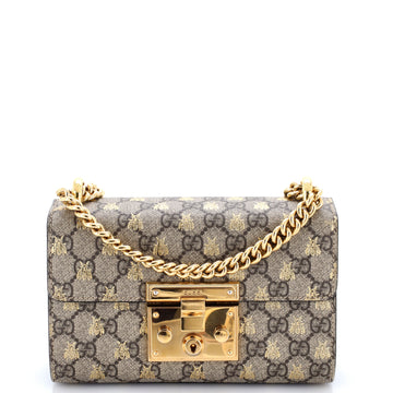 Gucci Padlock Shoulder Bag Printed GG Coated Canvas Small