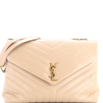 Saint Laurent Loulou Shoulder Bag Matelasse Chevron Leather Large