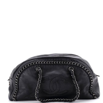 Chanel Luxe Ligne Bowler Bag Leather Large