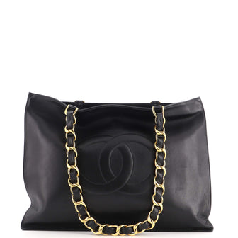 Chanel Vintage CC Chain Tote Lambskin XL