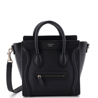Celine Luggage Bag Grainy Leather Nano