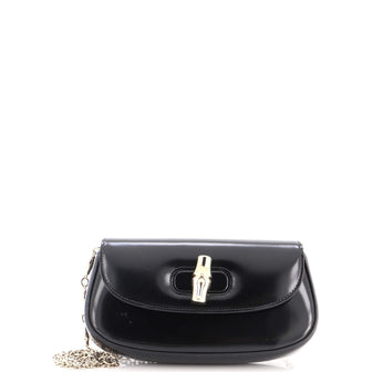 Gucci Bamboo Night Chain Clutch Leather Small