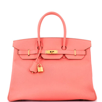 Hermes Birkin Handbag Pink Epsom with Gold Hardware 35