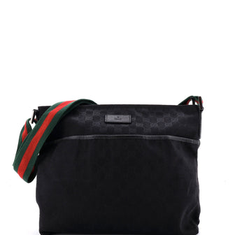 Gucci Front Pocket Web Messenger GG Canvas Medium
