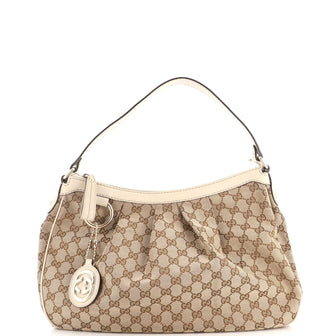 Gucci Sukey Hobo GG Canvas with Leather Medium
