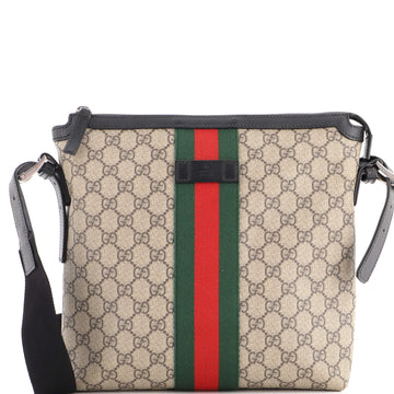 Gucci Web Messenger Bag GG Coated Canvas Medium