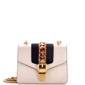 Gucci Sylvie Chain Shoulder Bag Leather Mini