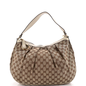 Gucci Sukey Hobo GG Canvas with Leather Medium