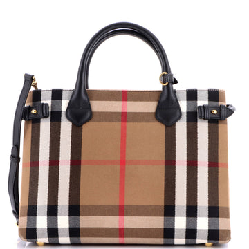 Burberry Banner Tote House Check Canvas Medium