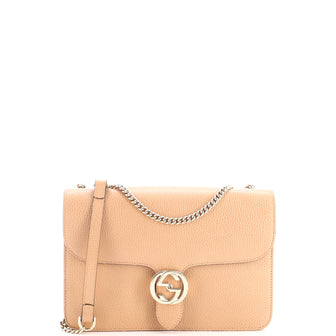 Gucci Interlocking Shoulder Bag Leather Medium