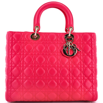Christian Dior Lady Dior Bag Cannage Quilt Lambskin Large