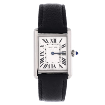 Cartier Must de Cartier Tank Quartz Watch Stainless Steel and Leather 25