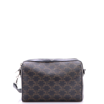 Celine Convertible Zip Boston Bag Triomphe Coated Canvas Mini