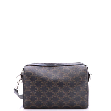 Celine Convertible Zip Boston Bag Triomphe Coated Canvas Mini