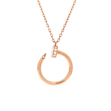 Cartier Juste un Clou Pendant Necklace 18K Rose Gold with Diamonds