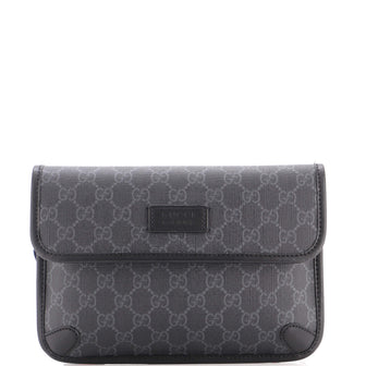 Gucci Web Flap Belt Bag GG Coated Canvas