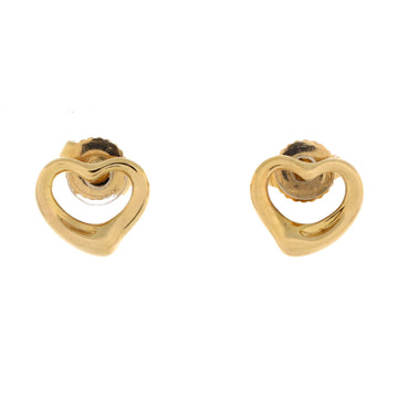 Tiffany & Co. Elsa Peretti Open Heart Earrings 18K Yellow Gold