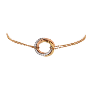 Cartier Trinity Chain Bracelet 18K Tricolor Gold and Diamonds