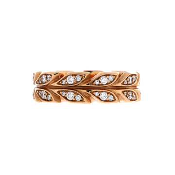 Tiffany & Co. Victoria Vine Band Ring 18K Rose Gold with Diamonds