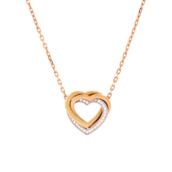Cartier Trinity de Cartier Heart Pendant Necklace 18K Tricolor Gold with Diamonds