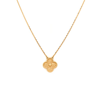 Van Cleef & Arpels Vintage Alhambra Pendant Necklace 18K Yellow Gold
