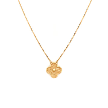 Van Cleef & Arpels Vintage Alhambra Pendant Necklace 18K Yellow Gold