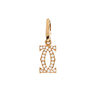 Cartier Double C Charm Pendant Pendant & Charms 18K Yellow Gold and Diamonds